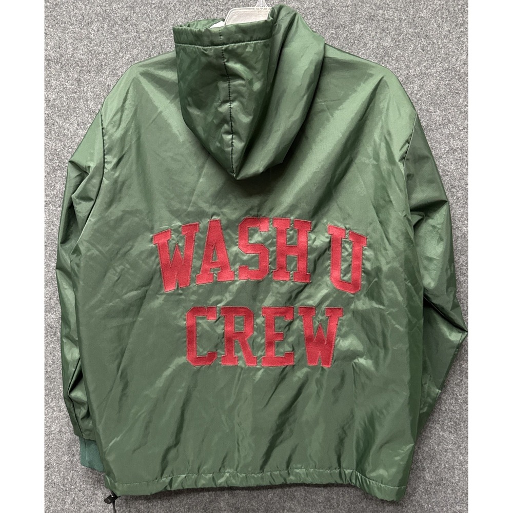 VTG Washington University St Louis Crew Jacket Green Rowing Boathouse Pullover